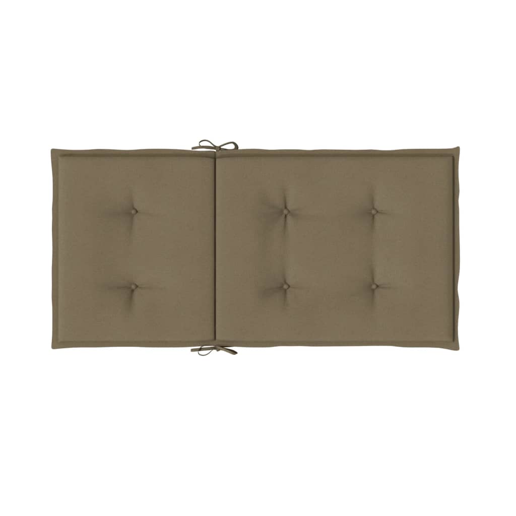 vidaXL Coussins de chaise à dossier bas lot de 4 taupe mélangé tissu