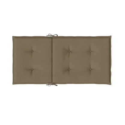 vidaXL Coussins de chaise à dossier bas lot de 4 taupe mélangé tissu