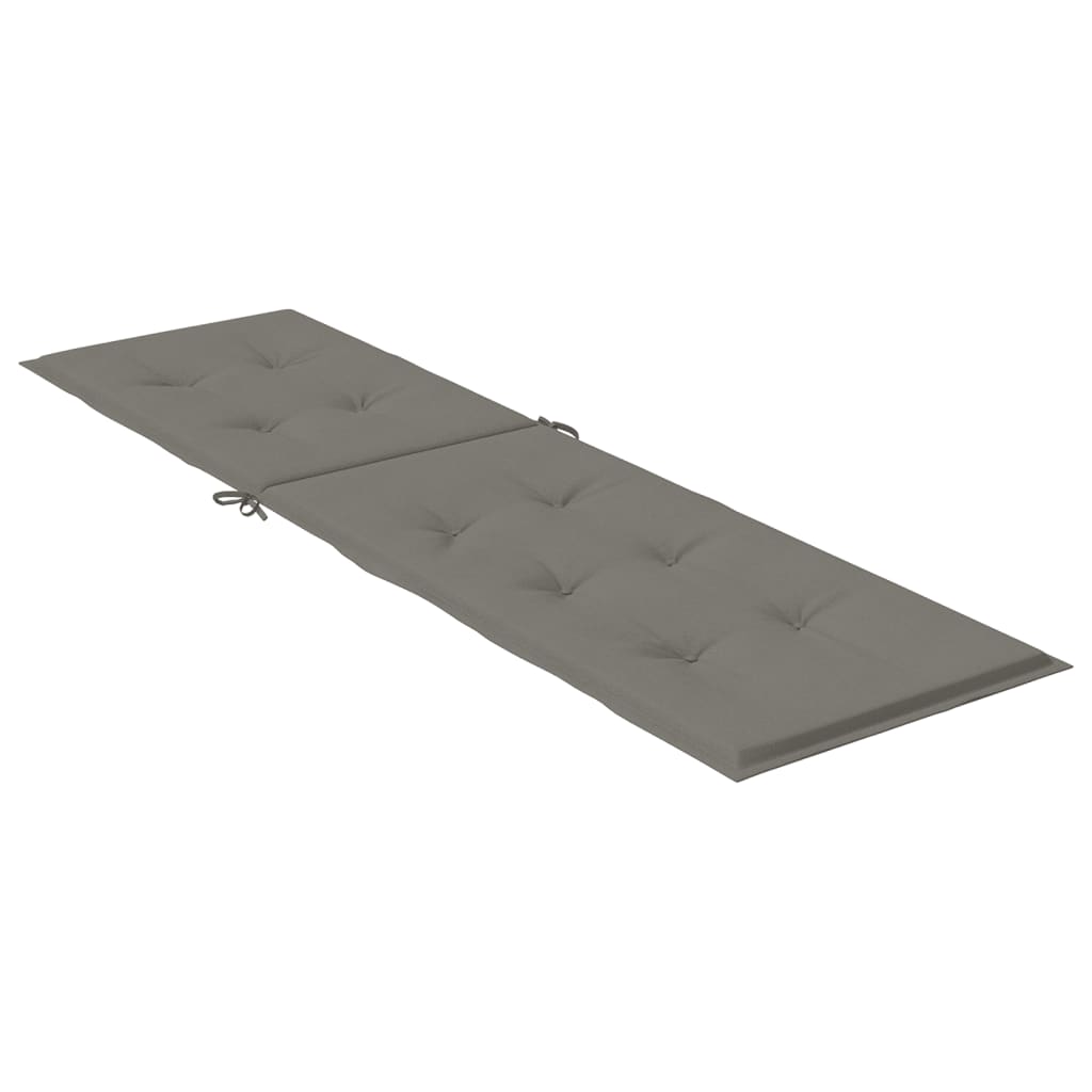vidaXL Coussin de chaise longue gris foncé mélangé (75+105)x50x3 cm