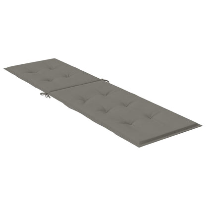 vidaXL Coussin de chaise longue gris foncé mélangé (75+105)x50x3 cm