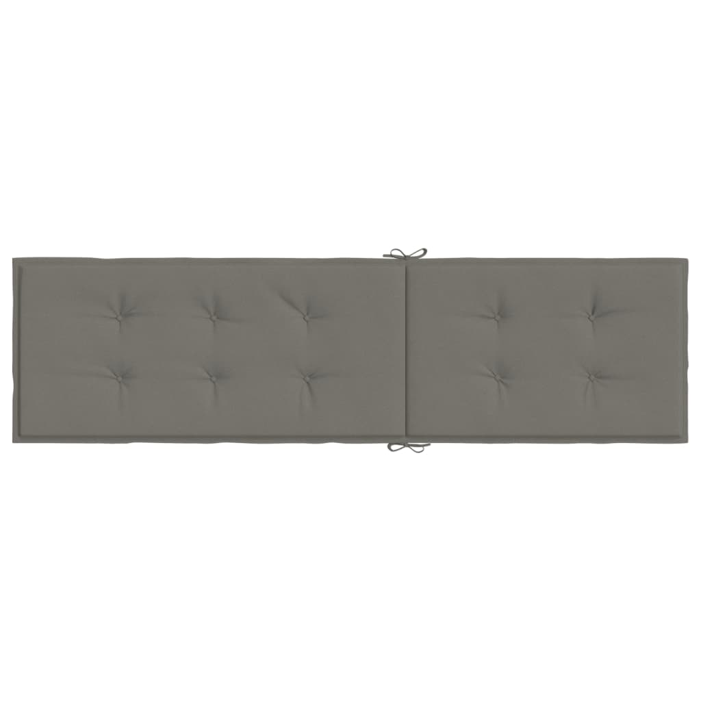 vidaXL Coussin de chaise longue gris foncé mélangé (75+105)x50x3 cm