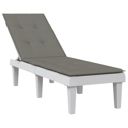 vidaXL Coussin de chaise longue gris foncé mélangé (75+105)x50x3 cm