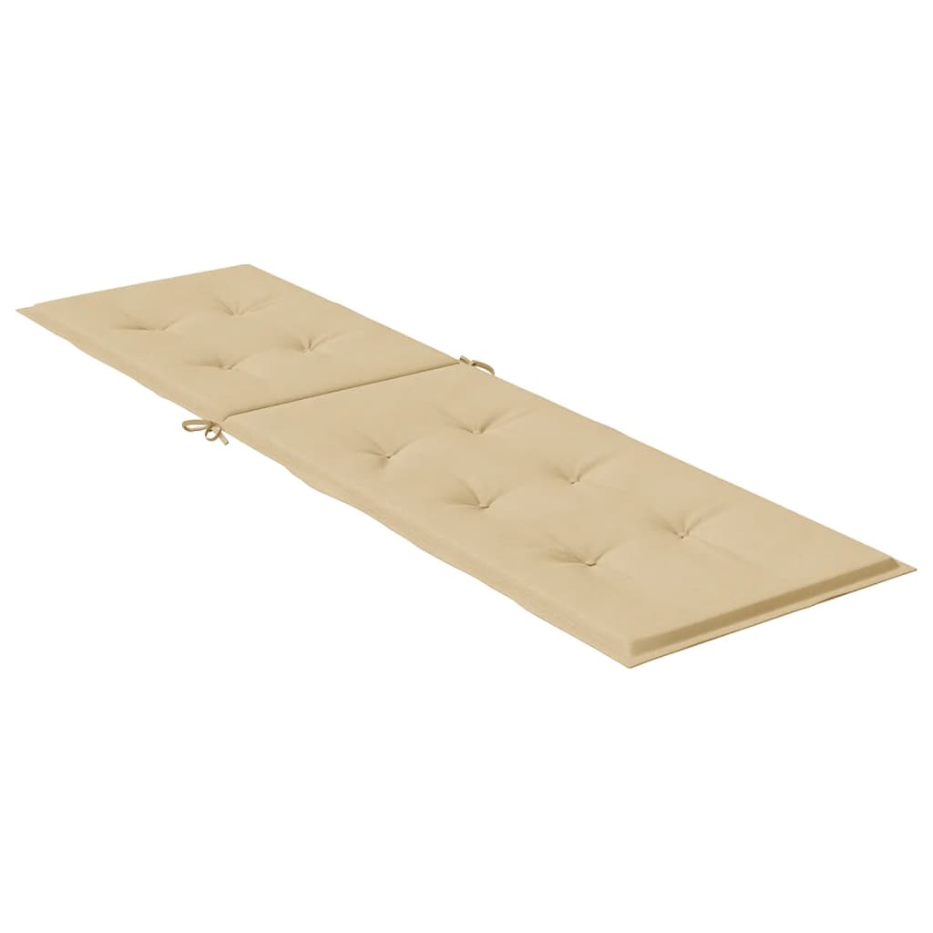 vidaXL Coussin de chaise longue beige mélangé (75+105)x50x3 cm tissu