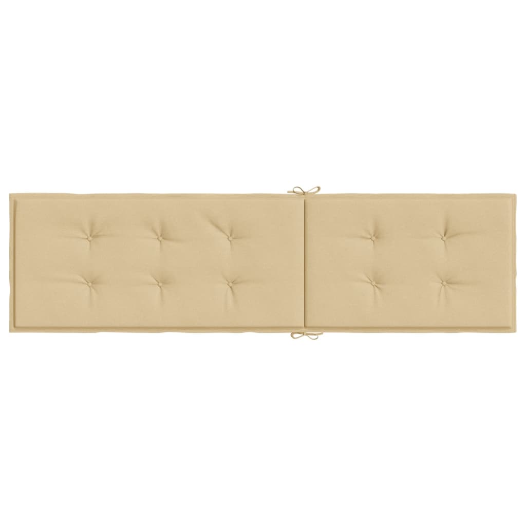 vidaXL Coussin de chaise longue beige mélangé (75+105)x50x3 cm tissu