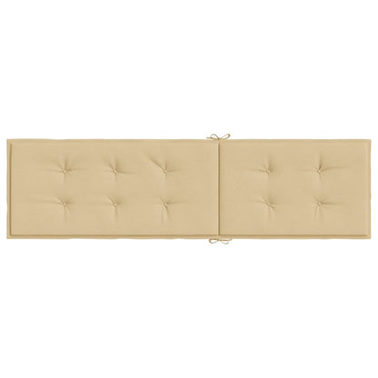vidaXL Coussin de chaise longue beige mélangé (75+105)x50x3 cm tissu