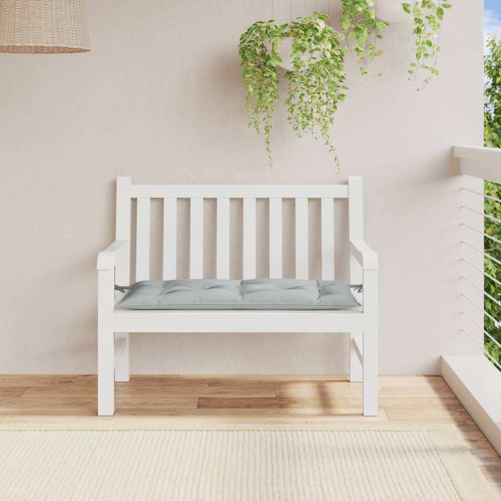 vidaXL Coussin de banc de jardin gris clair mélangé 100x50x7 cm tissu