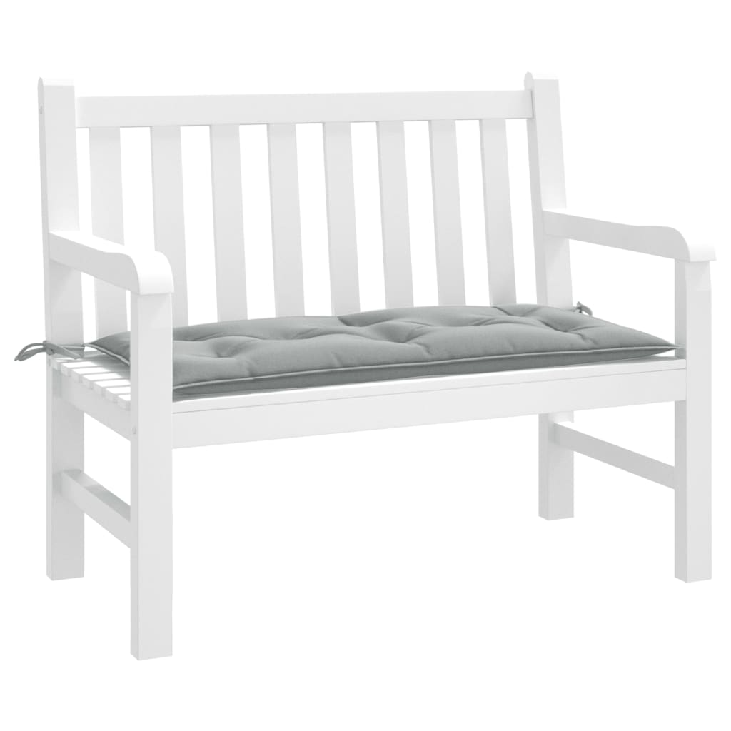 vidaXL Coussin de banc de jardin gris clair mélangé 100x50x7 cm tissu