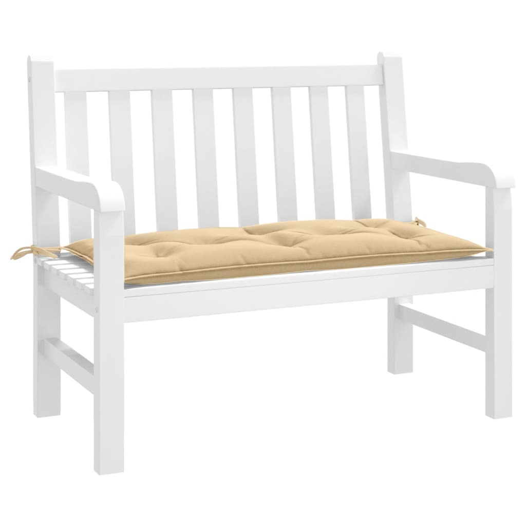 vidaXL Coussin de banc de jardin beige mélangé 100x50x7 cm tissu