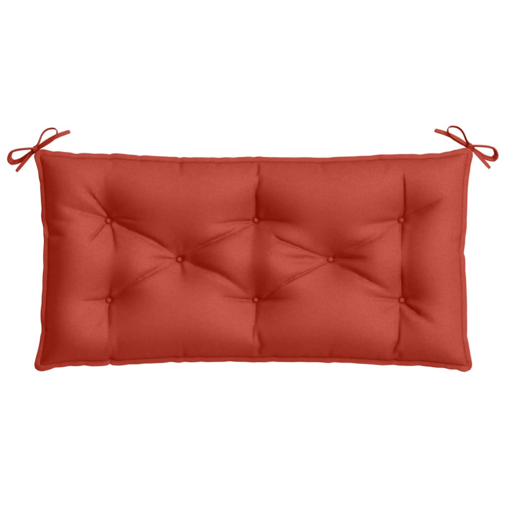 vidaXL Coussin de banc de jardin rouge mélangé 100x50x7 cm tissu