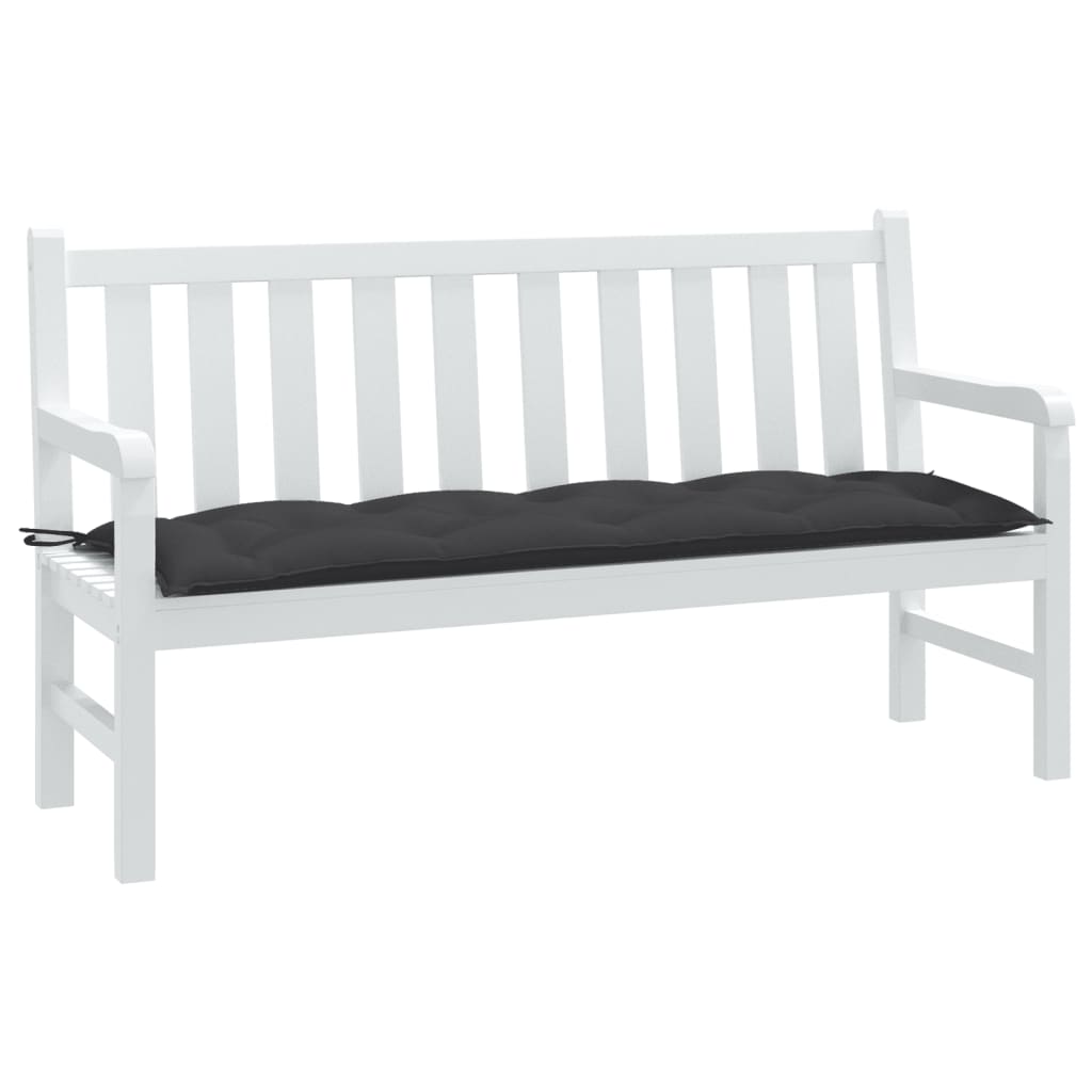vidaXL Coussin de banc de jardin anthracite mélangé 150x50x7 cm tissu