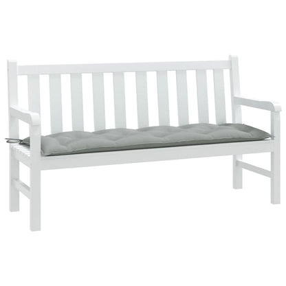 vidaXL Coussin de banc de jardin gris clair mélangé 150x50x7 cm tissu