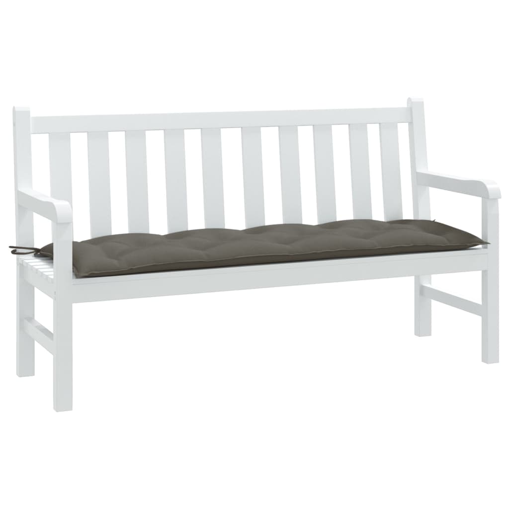 vidaXL Coussin de banc de jardin gris foncé mélangé 150x50x7 cm tissu
