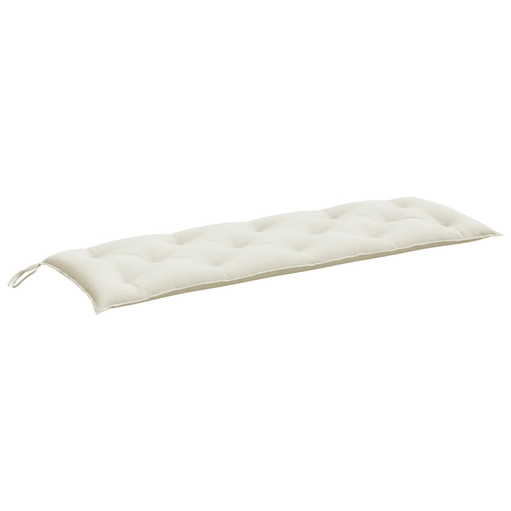 vidaXL Coussin de banc de jardin crème mélangé 150x50x7 cm tissu