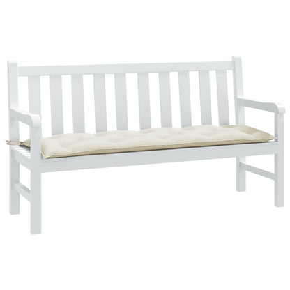 vidaXL Coussin de banc de jardin crème mélangé 150x50x7 cm tissu