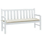 vidaXL Coussin de banc de jardin crème mélangé 150x50x7 cm tissu