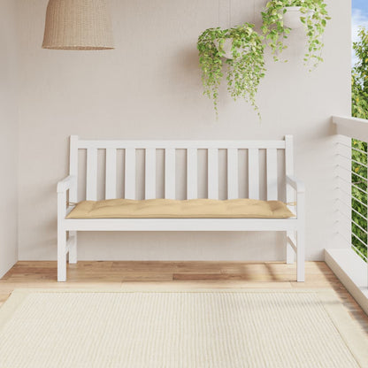 vidaXL Coussin de banc de jardin beige mélangé 150x50x7 cm tissu