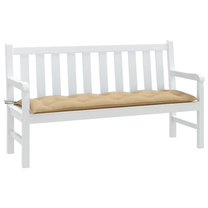 vidaXL Coussin de banc de jardin beige mélangé 150x50x7 cm tissu