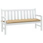 vidaXL Coussin de banc de jardin beige mélangé 150x50x7 cm tissu