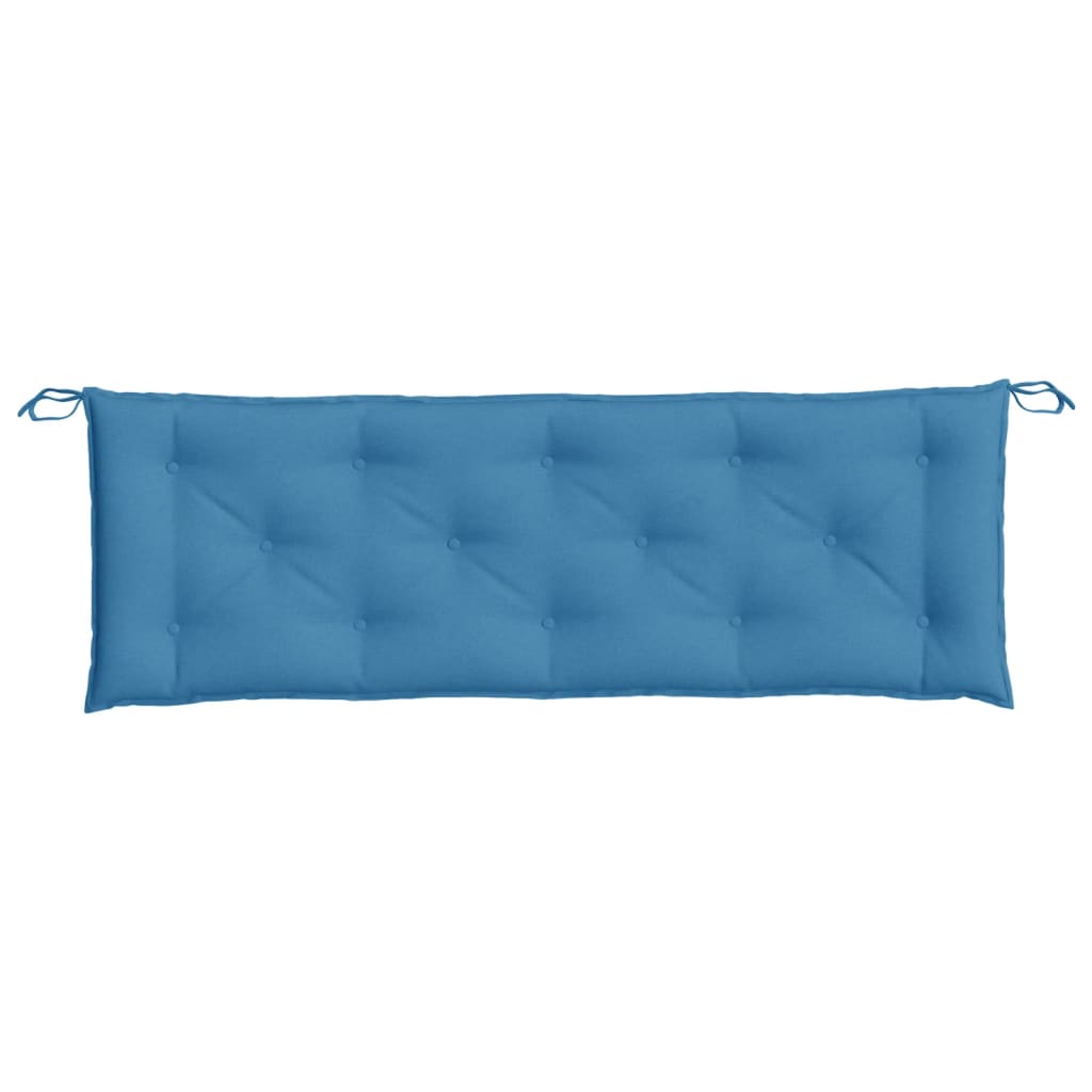vidaXL Coussin de banc de jardin bleu mélangé 150x50x7 cm tissu