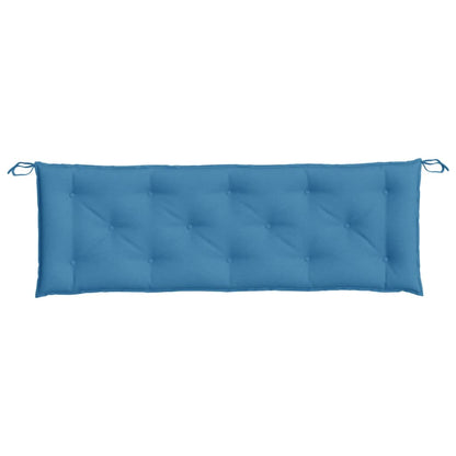 vidaXL Coussin de banc de jardin bleu mélangé 150x50x7 cm tissu
