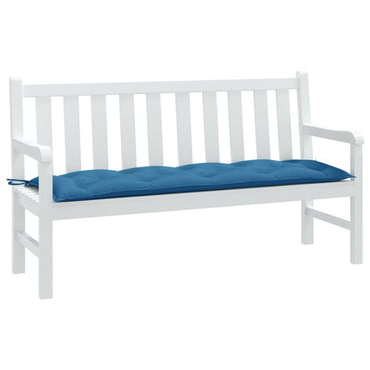 vidaXL Coussin de banc de jardin bleu mélangé 150x50x7 cm tissu