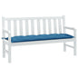 vidaXL Coussin de banc de jardin bleu mélangé 150x50x7 cm tissu