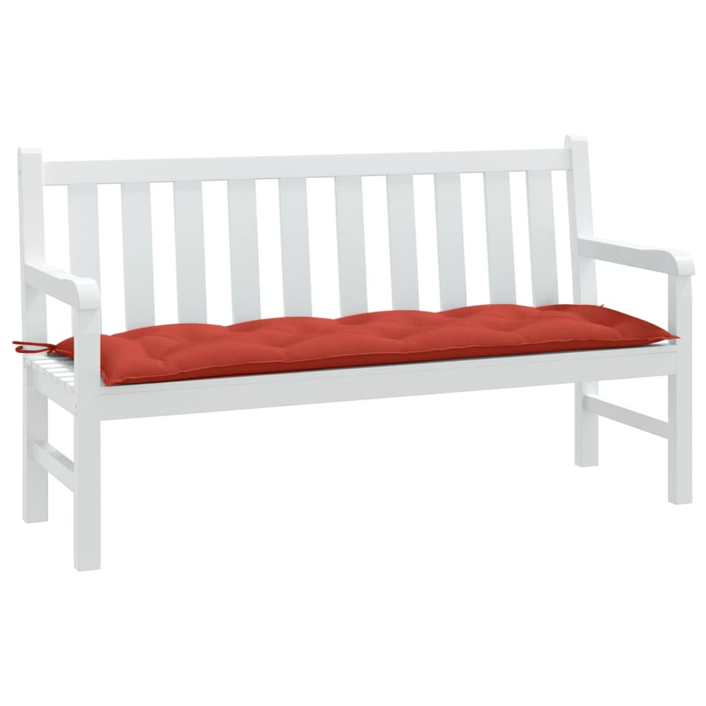 vidaXL Coussin de banc de jardin rouge mélangé 150x50x7 cm tissu