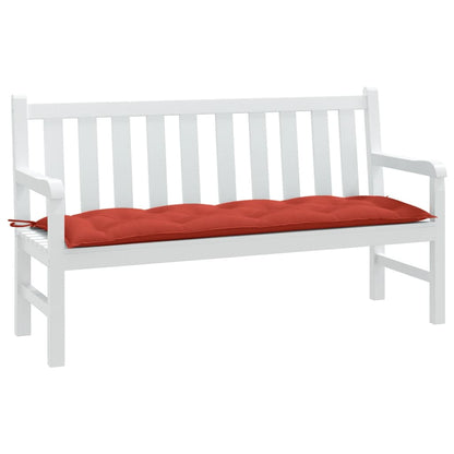 vidaXL Coussin de banc de jardin rouge mélangé 150x50x7 cm tissu