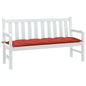 vidaXL Coussin de banc de jardin rouge mélangé 150x50x7 cm tissu