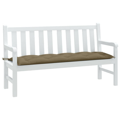 vidaXL Coussin de banc de jardin taupe mélangé 150x50x7 cm tissu