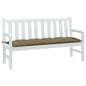 vidaXL Coussin de banc de jardin taupe mélangé 150x50x7 cm tissu