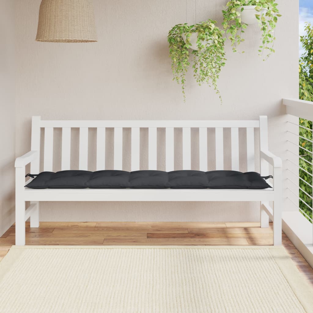 vidaXL Coussin de banc de jardin anthracite mélangé 180x50x7 cm tissu