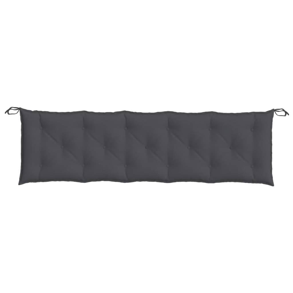 vidaXL Coussin de banc de jardin anthracite mélangé 180x50x7 cm tissu