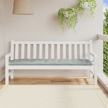 vidaXL Coussin de banc de jardin gris clair mélangé 180x50x7 cm tissu