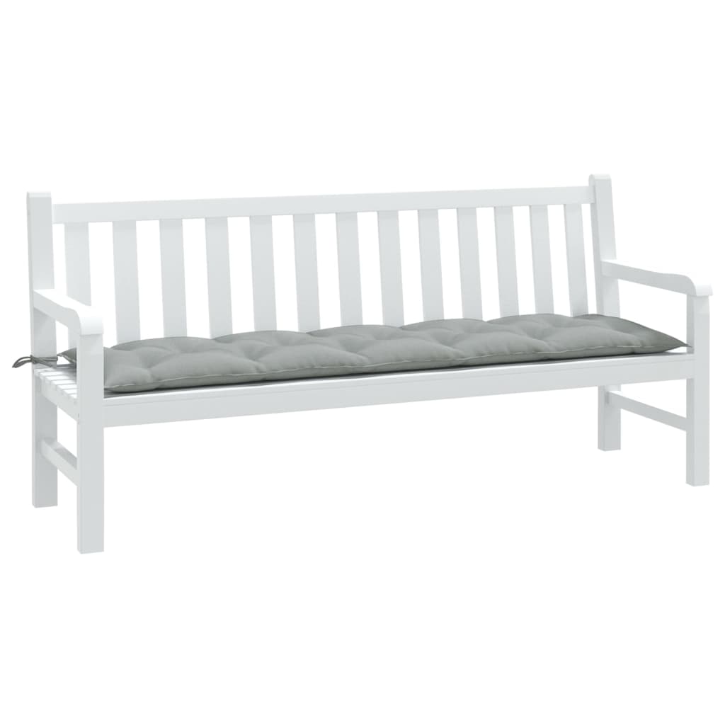vidaXL Coussin de banc de jardin gris clair mélangé 180x50x7 cm tissu