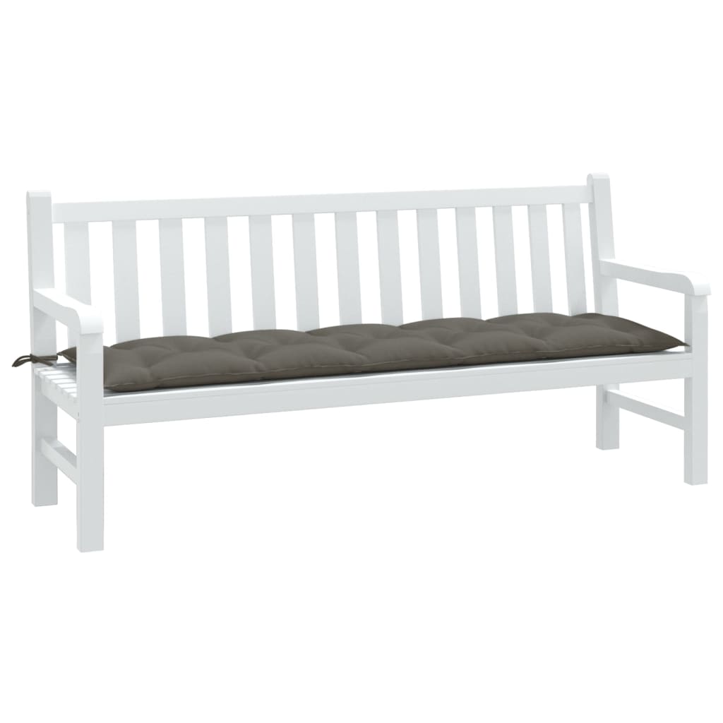 vidaXL Coussin de banc de jardin gris foncé mélangé 180x50x7 cm tissu