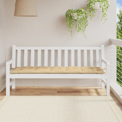 vidaXL Coussin de banc de jardin beige mélangé 180x50x7 cm tissu