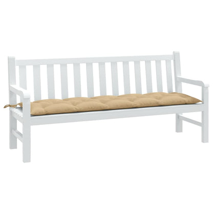 vidaXL Coussin de banc de jardin beige mélangé 180x50x7 cm tissu