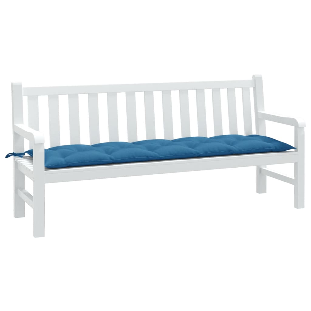 vidaXL Coussin de banc de jardin bleu mélangé 180x50x7 cm tissu