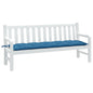 vidaXL Coussin de banc de jardin bleu mélangé 180x50x7 cm tissu