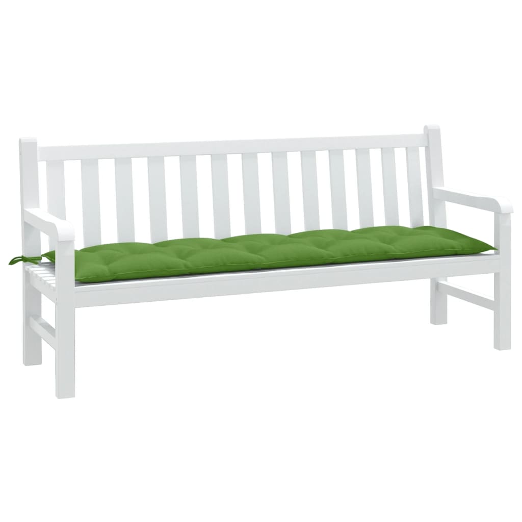 vidaXL Coussin de banc de jardin vert mélangé 180x50x7 cm tissu
