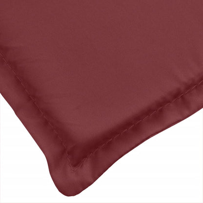 vidaXL Coussin de banc de jardin rouge bordeaux mélangé tissu