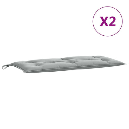 vidaXL Coussins de banc de jardin lot de 2 gris clair mélangé tissu