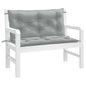 vidaXL Coussins de banc de jardin lot de 2 gris clair mélangé tissu
