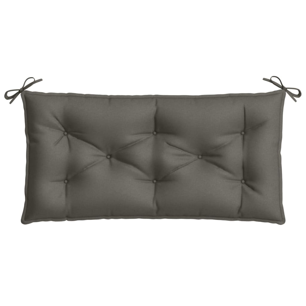 vidaXL Coussins de banc de jardin lot de 2 gris foncé mélangé tissu