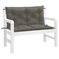 vidaXL Coussins de banc de jardin lot de 2 gris foncé mélangé tissu