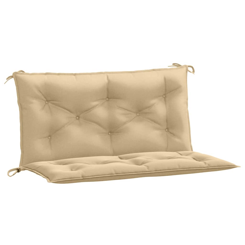 vidaXL Coussins de banc de jardin lot de 2 beige mélangé tissu