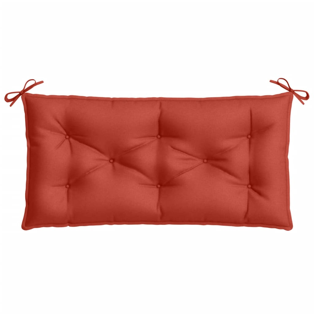 vidaXL Coussins de banc de jardin lot de 2 rouge mélangé tissu