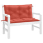 vidaXL Coussins de banc de jardin lot de 2 rouge mélangé tissu