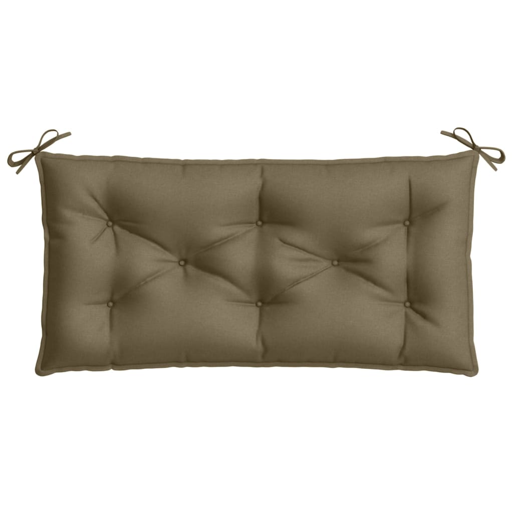 vidaXL Coussins de banc de jardin lot de 2 taupe mélangé tissu